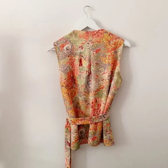 70s Vintage Leslie Fay Floral Print Blouse - Picture 2 of 4